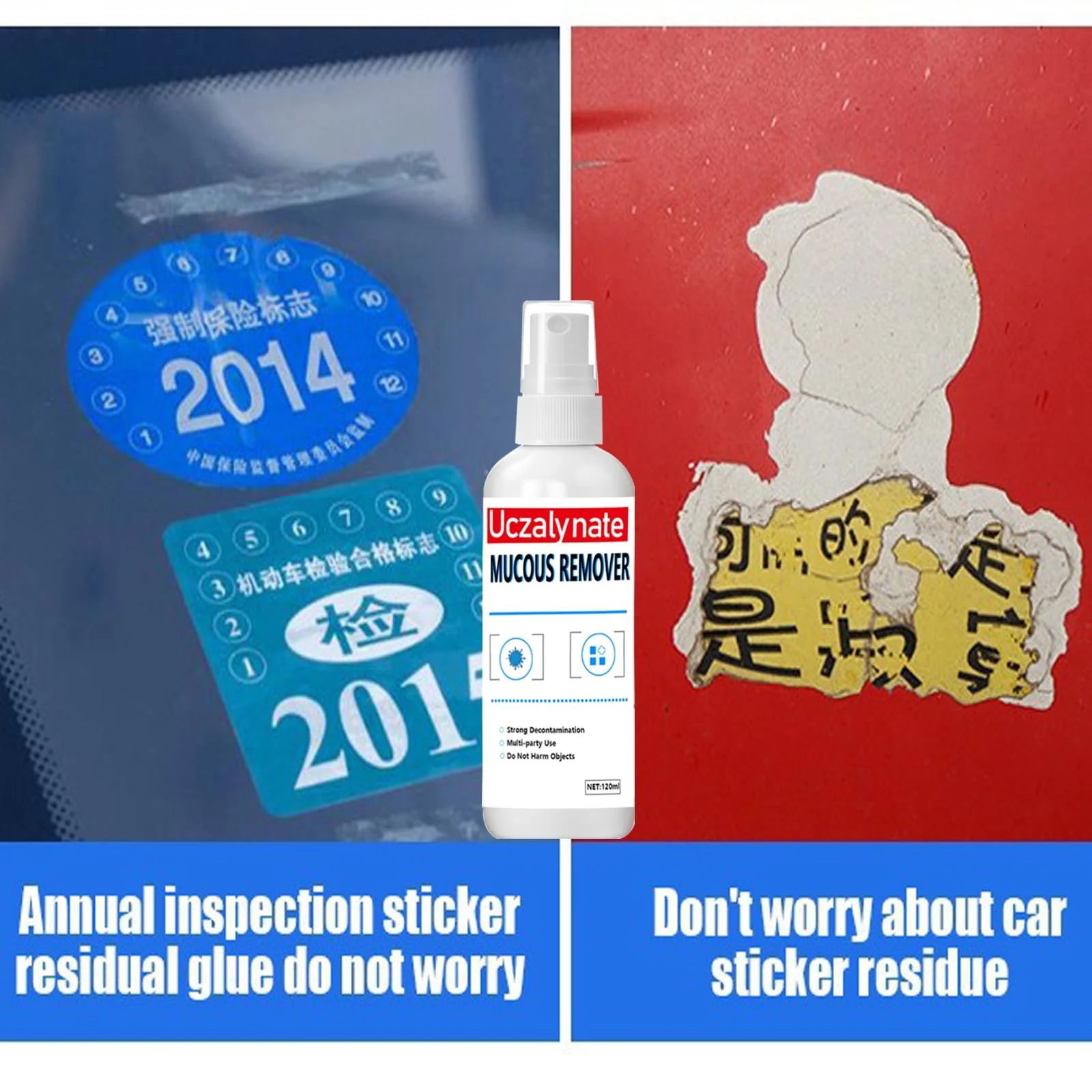 Adhesive Remover, Label Remover, Superglue Remover, Quickly Removes Stubborn Labels, Label Remover, Adhesive Residues and Stickers from All Smooth Surfaces, 120 ml, 2 Pieces - Image 5