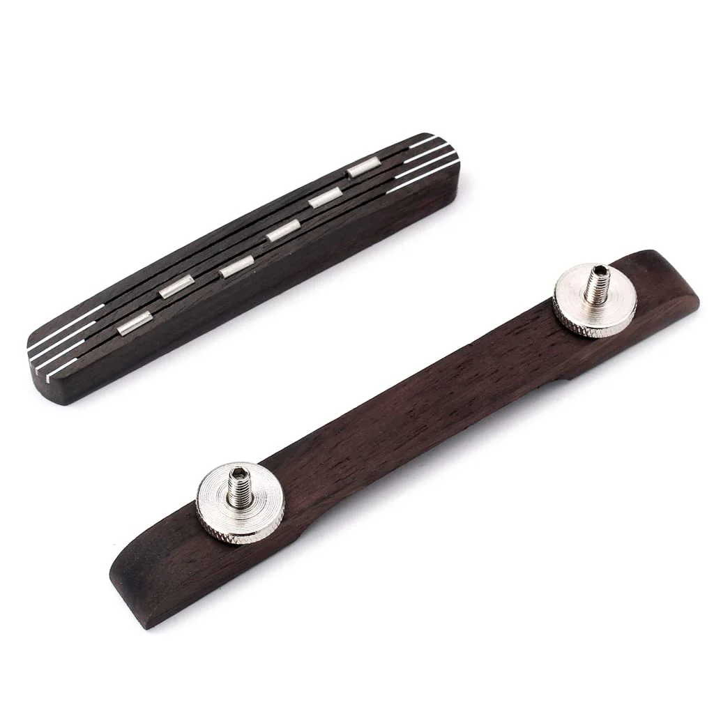 Adjustable Acoustic Guitar Bridge Rosewood Jazz Guitar Bridge Bass Guitar Mandolin Replacement Part - Image 3