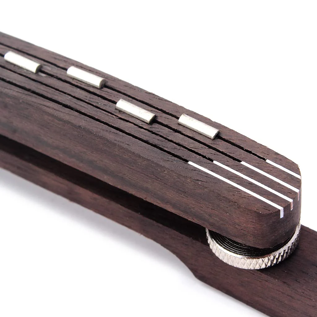 Adjustable Acoustic Guitar Bridge Rosewood Jazz Guitar Bridge Bass Guitar Mandolin Replacement Part - Image 6