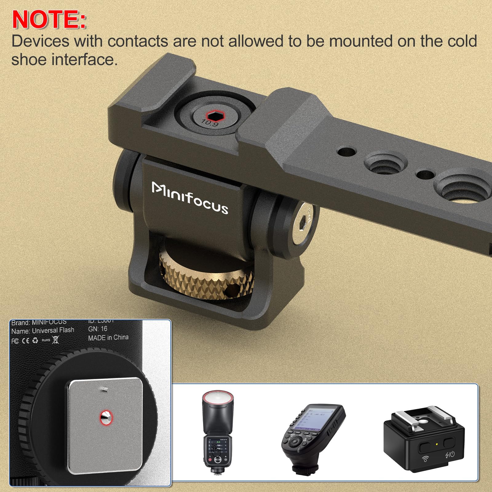 Adjustable Camera Monitor Mount with Quick Release NATO Clamp, Cold Shoe Mount, 360° Rotatable Field Gimbal Monitor Holder for DJI RS 4 Mini/RS 4 / RS 4 Pro/RS 2 / RSC 2 / RS 3 / RS 3 Pro/RS 3 Mini - Image 7
