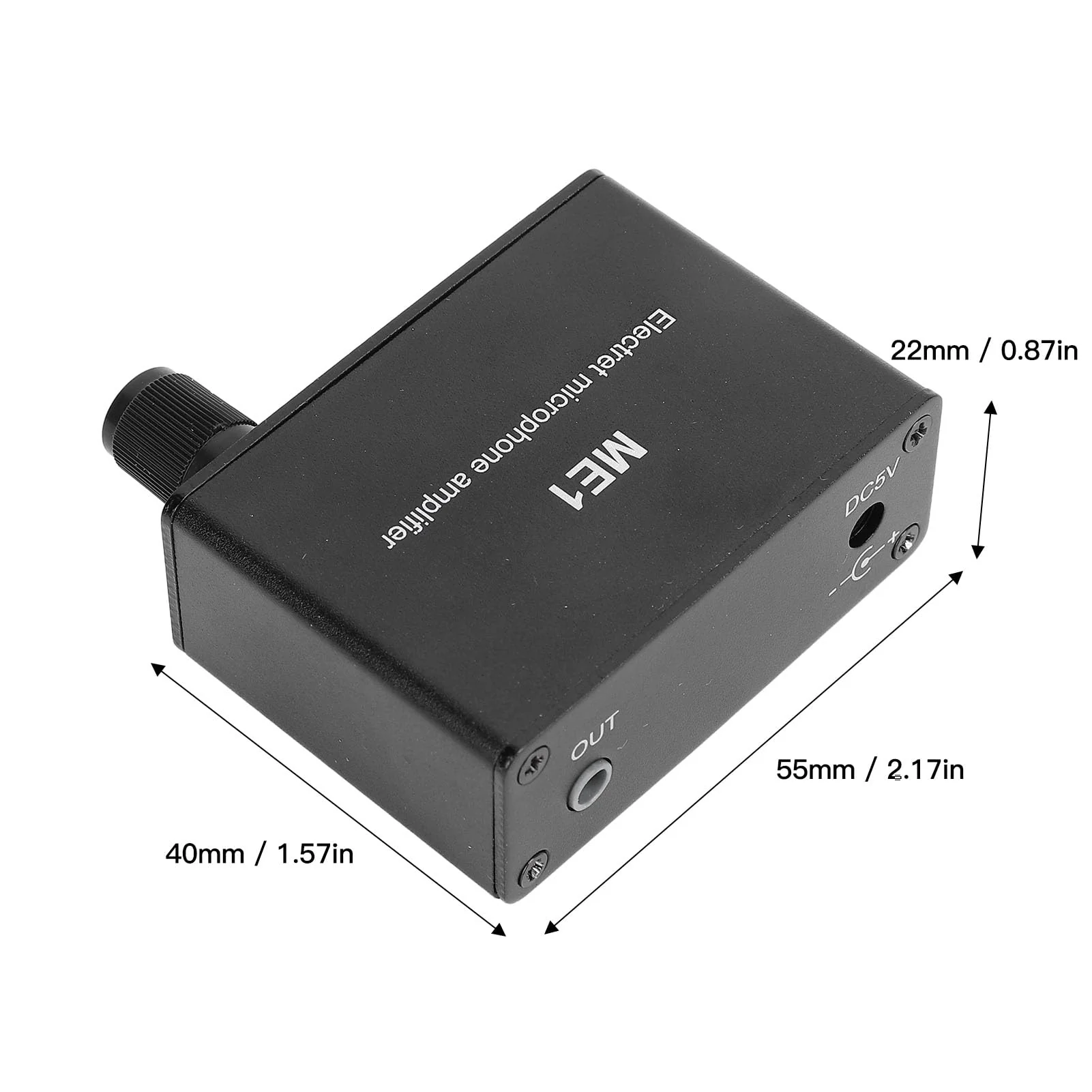 Adjustable Gain Electret Microphone Amp, 3.5mm Input Sound Preamplifier ME1, Built in Bias, Output 3.5mm Interface, 0-20db Gain, DC5-12V Power Supply - Image 9