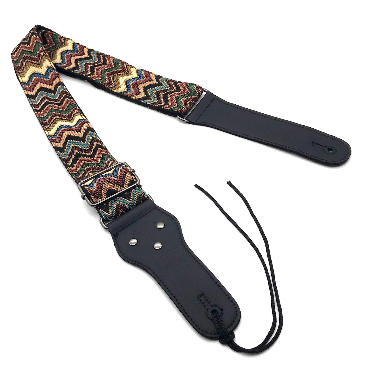 Adjustable Guitar Strap with 2 Strap Locks and 1 Leather Strap Button B - Image 4