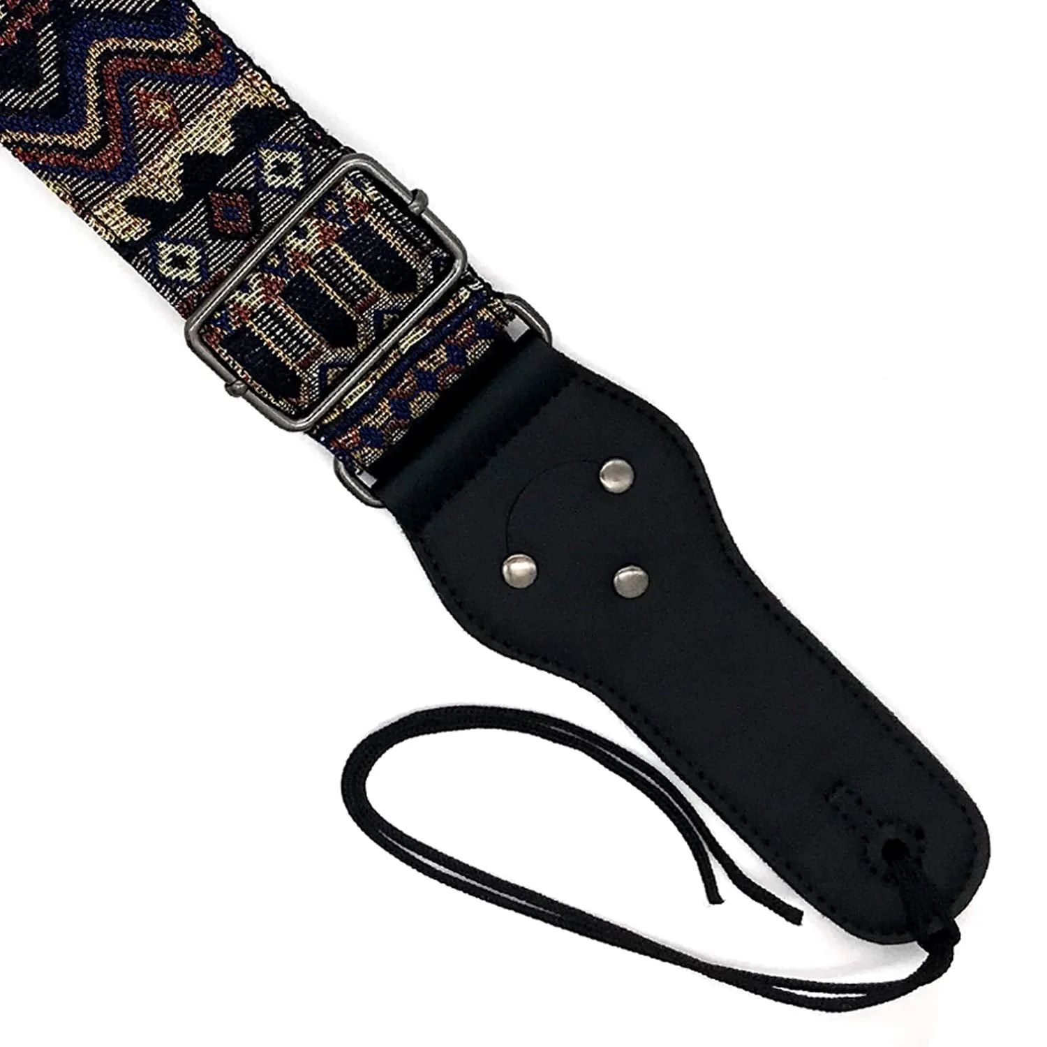 Adjustable Guitar Strap with 2 Strap Locks and 1 Leather Strap Button D - Image 2