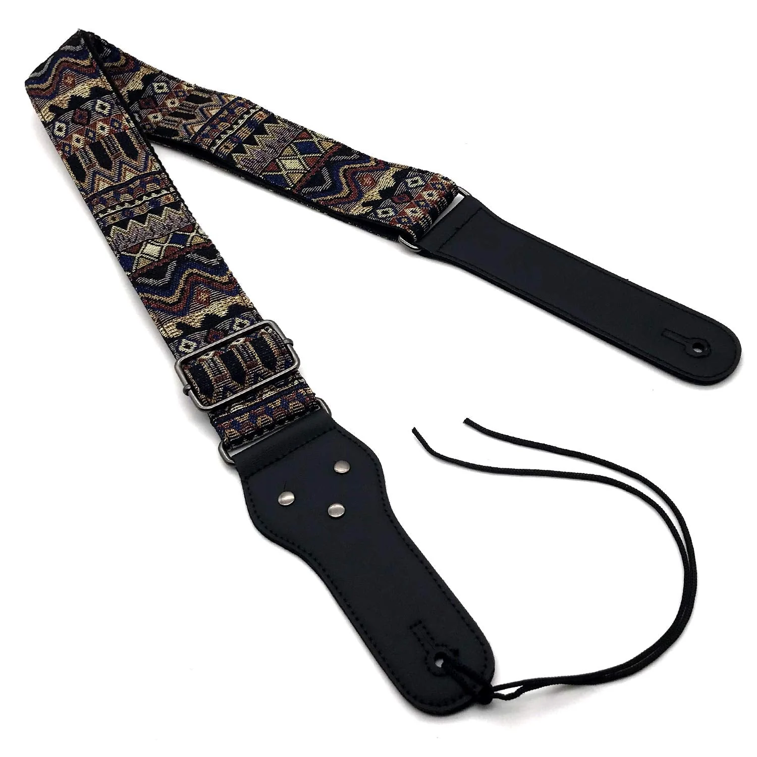 Adjustable Guitar Strap with 2 Strap Locks and 1 Leather Strap Button D - Image 4
