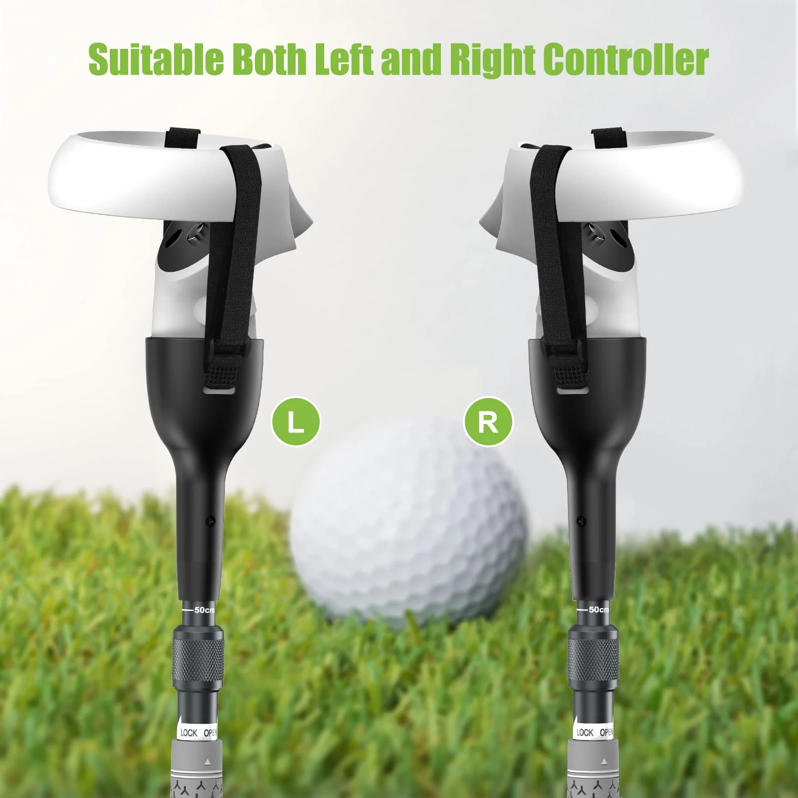 Adjustable Length VR Golf Club Handle Compatible for Oculus-Quest 2-Accessories, Virtual Reality Baseball Controller Attachment, Simulator Real Golf Game Bat Adapter for Golf+, Walkabout Mini Golf - Image 5