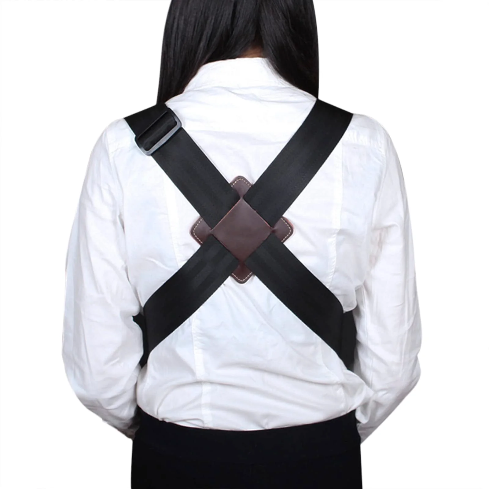 Adjustable Padded Djembe Shoulder Strap African Hand Drum Harness Belt Polyester with Quick Change Hook Black - Image 4