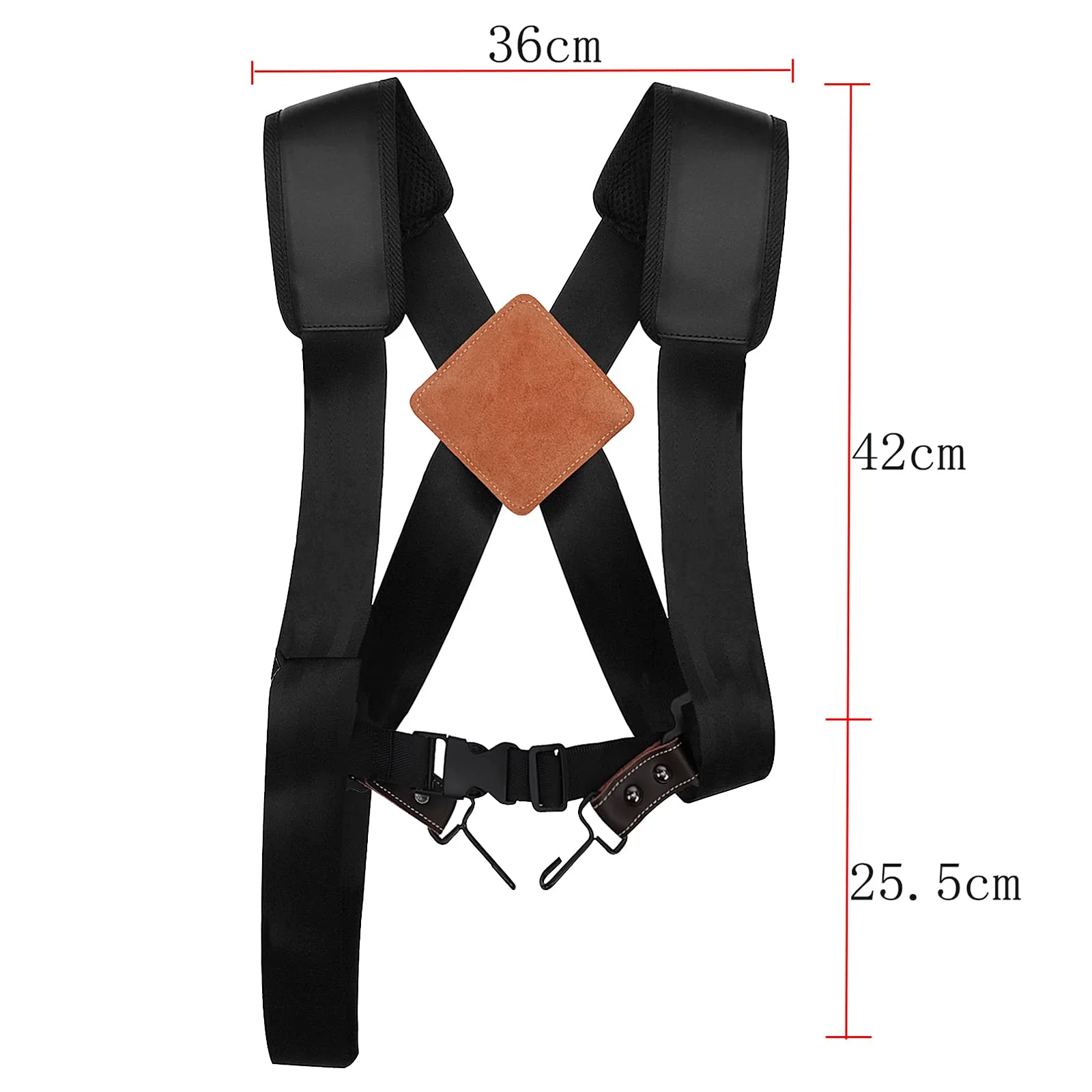 Adjustable Padded Djembe Shoulder Strap African Hand Drum Harness Belt Polyester with Quick Change Hook Black - Image 6