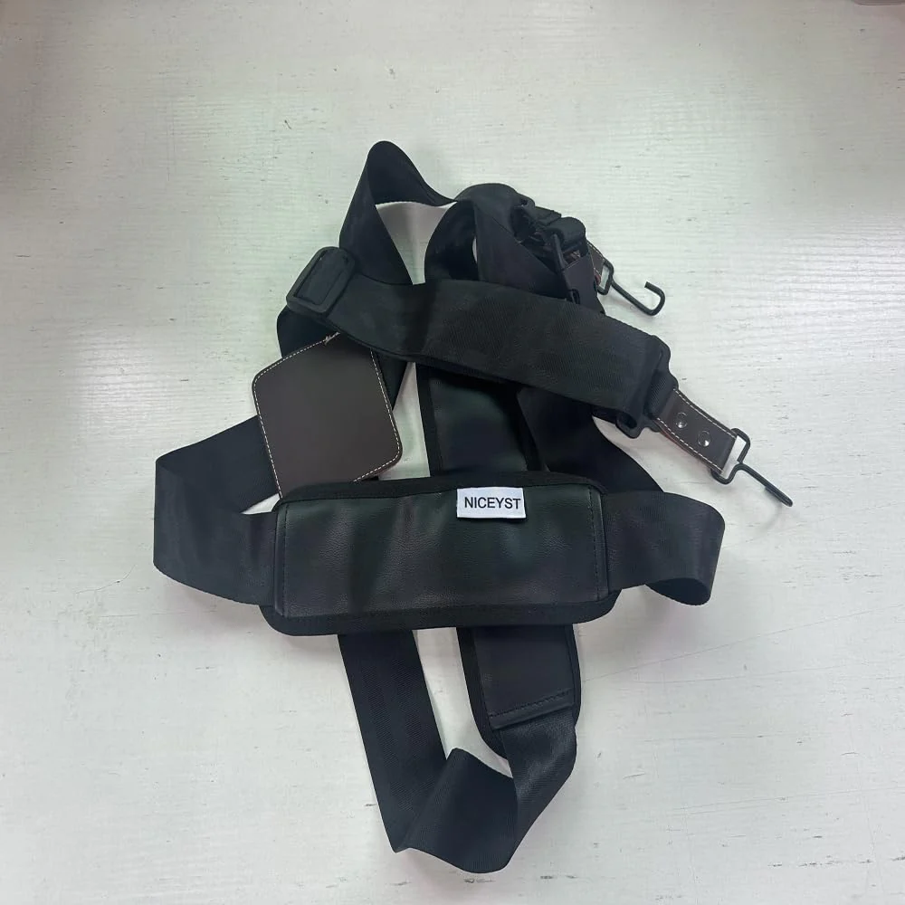 Adjustable Padded Djembe Shoulder Strap African Hand Drum Harness Belt Polyester with Quick Change Hook Black - Image 7