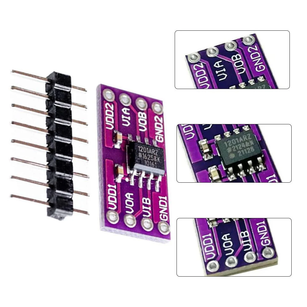 ADUM1201 Dual Channel Digital Magnetic Insulator, ADUM1201 Serial Digital Isolator Module Magnetic Isolation SPI CAN Bus Transceiver Signal Isolation (Long) Pack of 3 - Image 3