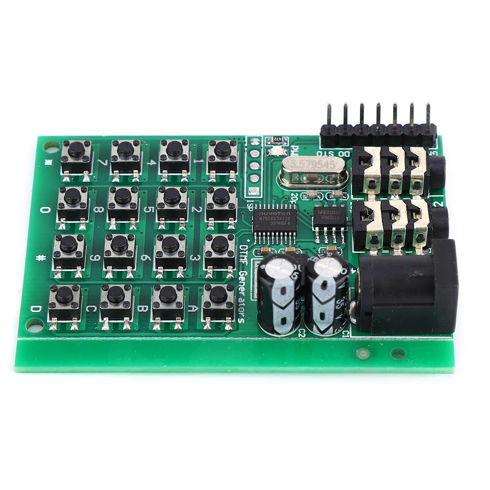 AE11A04 DTMF Module Audio Generator Board, 5-24VDC, Voice Encode Transmitter, MCU Interface, 2.48x1.57x0.51in, with 3.5mm Audio Jack - Image 4