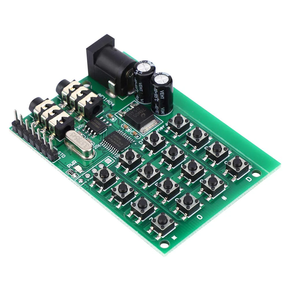 AE11A04 DTMF Module Audio Generator Board, 5-24VDC, Voice Encode Transmitter, MCU Interface, 2.48x1.57x0.51in, with 3.5mm Audio Jack - Image 7
