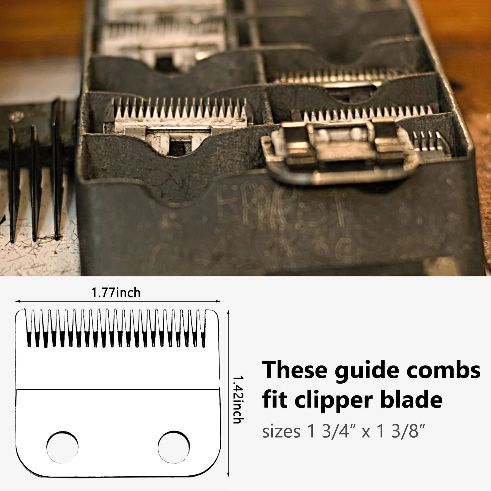 AFANSO Mega Hair Clipper Guards, 8pcs Gray, Fits Most Wahl Full Size Hair Clippers (3 Inch 8pcs) 3 Inch 8 Pieces Gray - Image 5