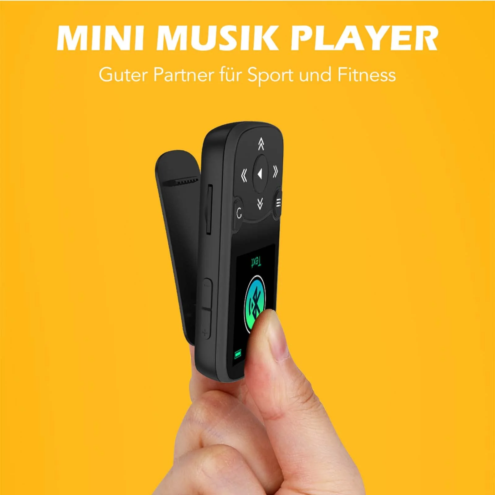 AGPTEK 32GB MP3 Player with Clip, Bluetooth 5.3 Lossless Sound with FM Radio, Voice Recorder for Sport Running, Supports up to 128GB TF Card, Black - Image 8