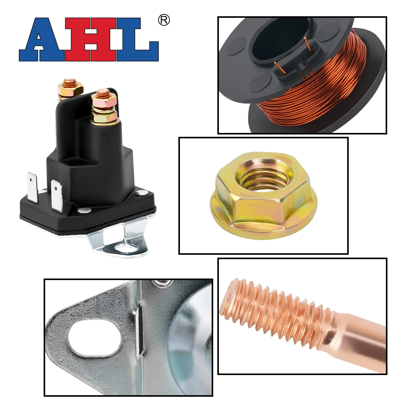 AHL Starter Relay Solenoid Switch for Ariens 35510 / Countax 44814800 / 5321384-06 5321461-54 / Rally 138406x / Simplicity 1685290 1700751 / Snapper 1-8604 / Toro 47 1910 740207 - Image 3