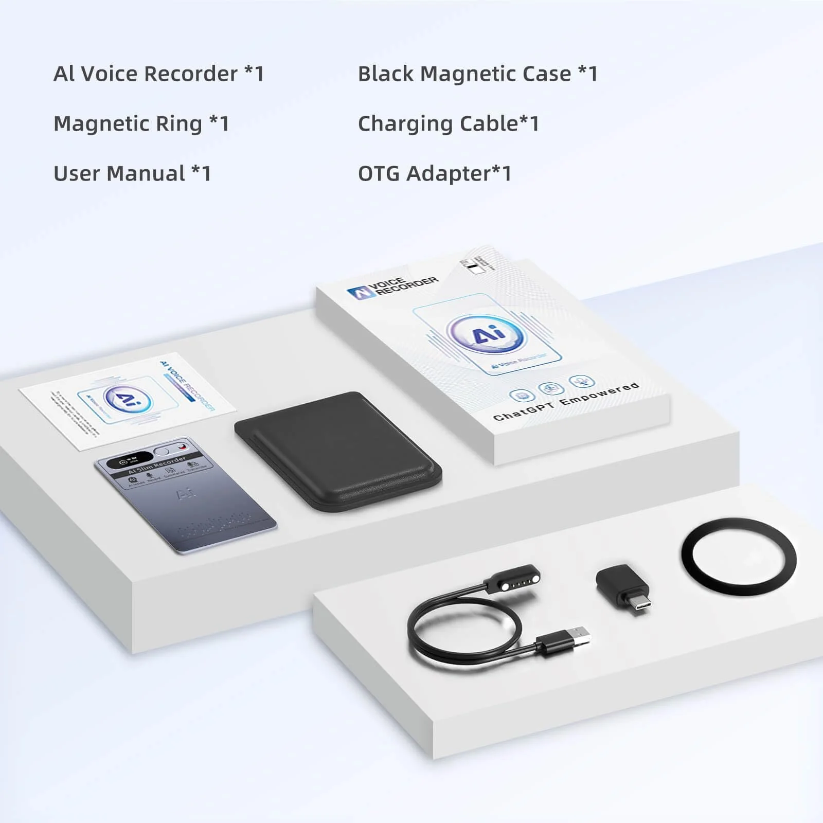 AI Voice Recorder with App Control, Advanced AI Transcribe & Summarize with 64GB Memory, Note Voice Recorder, Audio Recorder for Meetings, Lectures, Interviews, Supports 118 Languages, Grey - Image 7