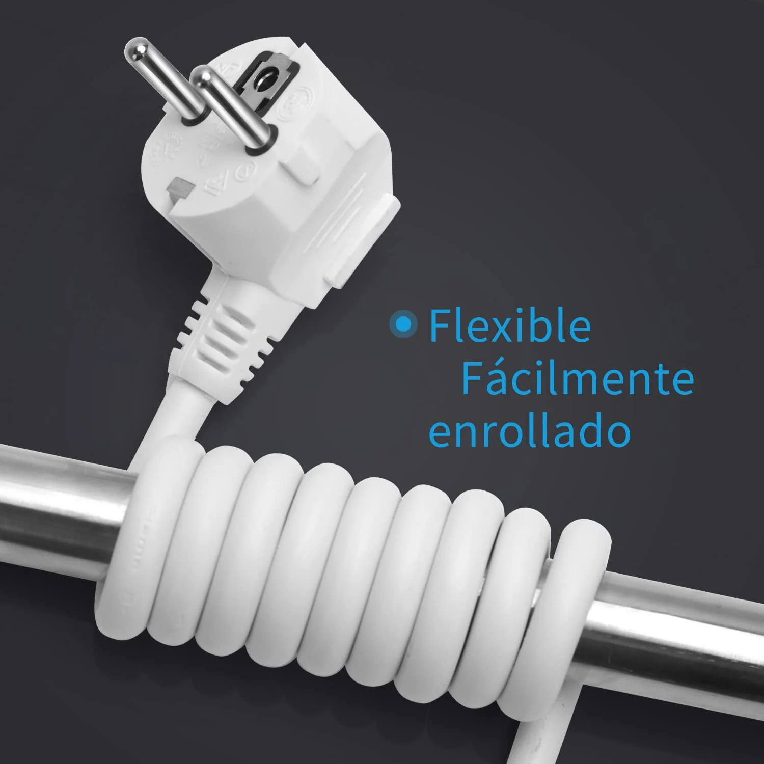 Aigostar Extension Cable 5 m Cable Extensions with Protective Contact Plug Schuko Extension 16 A/250 V White 3g1.5mm²-1 Pcs 5m - Image 5