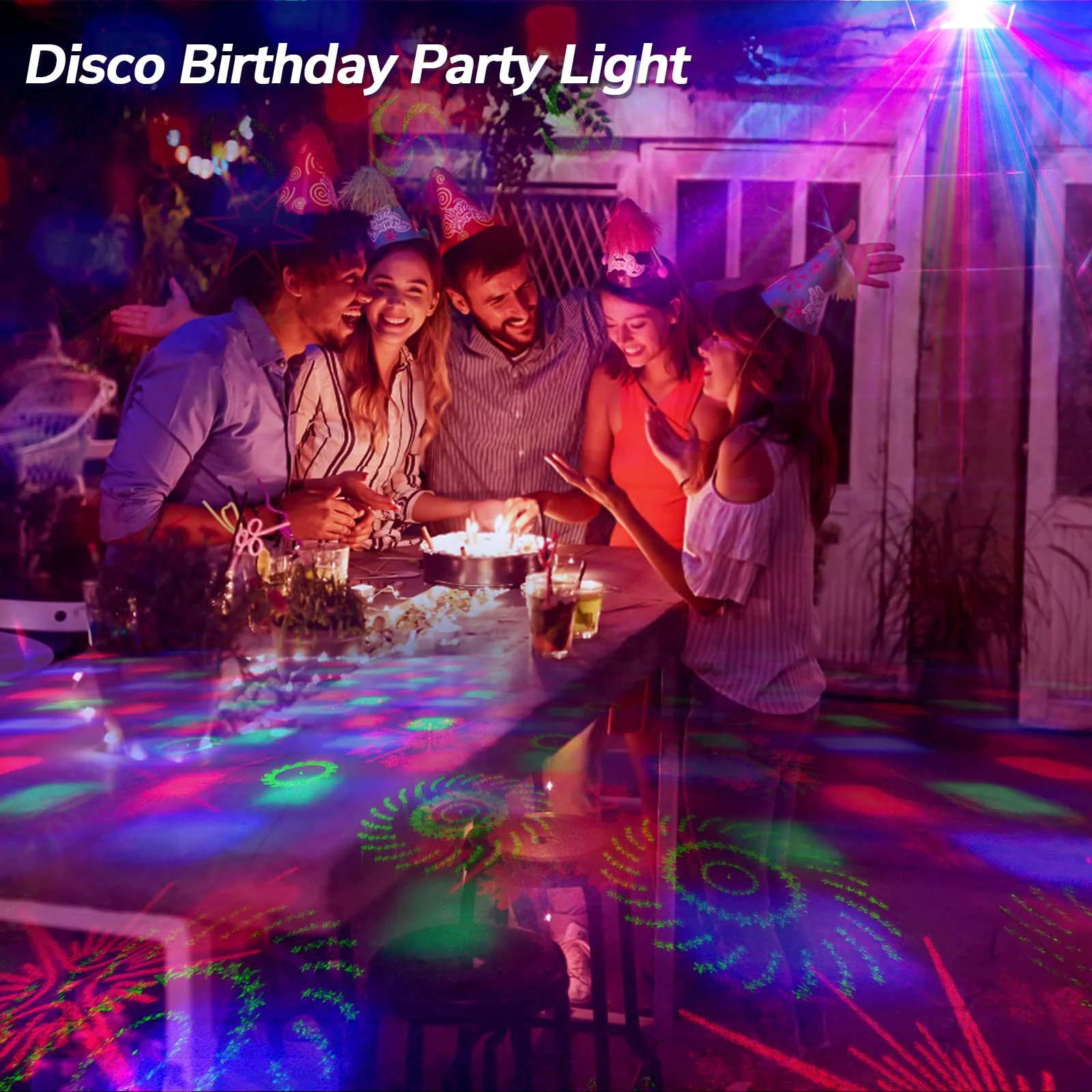 Aimeizi Laser Lights for Party, Disco Ball DJ Lights - Sound Activated Strobe Light, RGB Backgrounds Light for Glow Party Rave, Party Rave Light for Halloween Birthday Club Christmas Xmas Lights - Image 6
