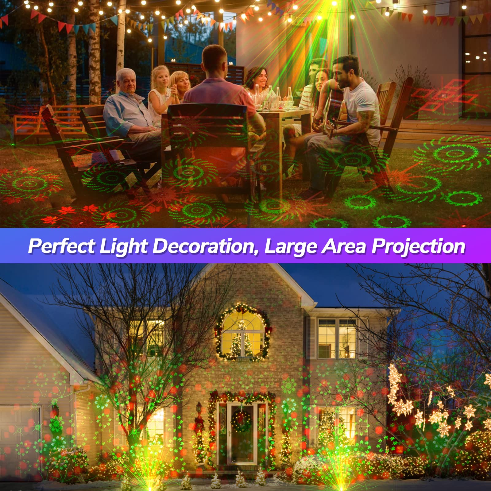 Aimeizi Laser Lights for Party, Disco Ball DJ Lights - Sound Activated Strobe Light, RGB Backgrounds Light for Glow Party Rave, Party Rave Light for Halloween Birthday Club Christmas Xmas Lights - Image 7