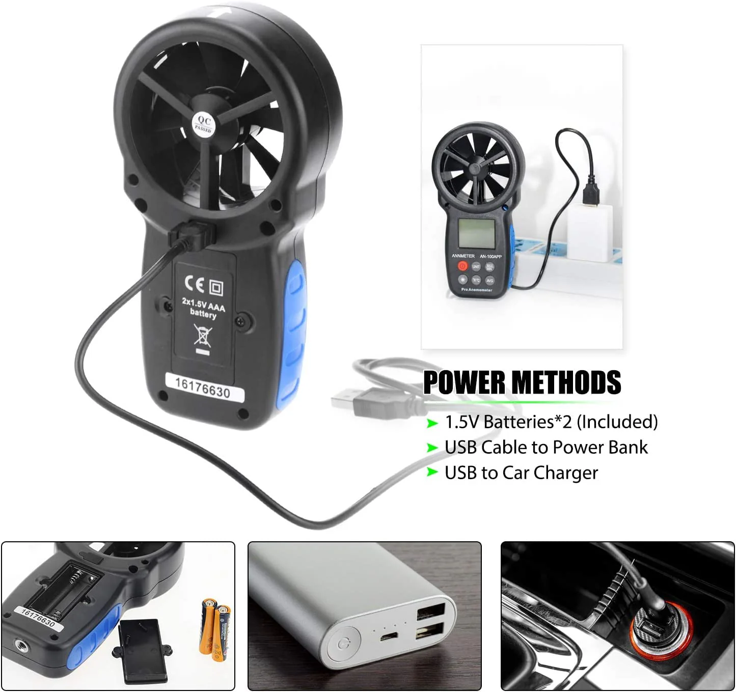 AIOMEST Bluetooth Anemometer Wind Meter with App, Portable Air Speed Meter AI-100APP with Data Logger, RLT System, Wind Gauge, Air Flow Meter, Carry Bag AI-100APP with Bluetooth app connection - Image 5