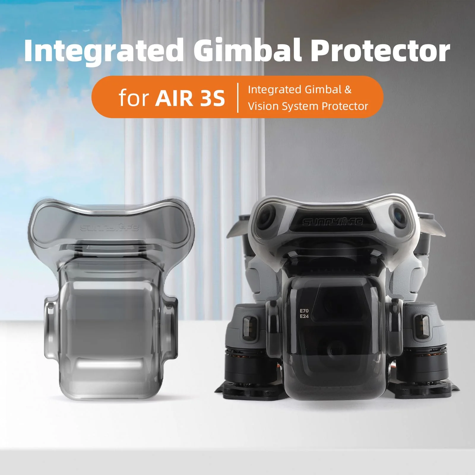 Air 3S Gimbal Protector, Camera Lens Cap Protective Lens Cover for DJI Air 3S Drone Accessories - Image 2