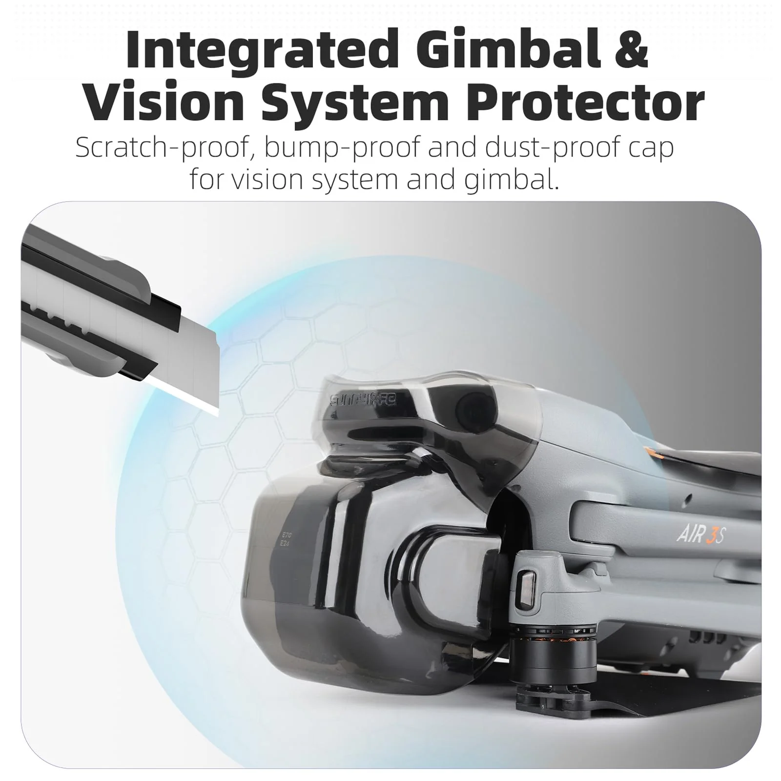 Air 3S Gimbal Protector, Camera Lens Cap Protective Lens Cover for DJI Air 3S Drone Accessories - Image 3
