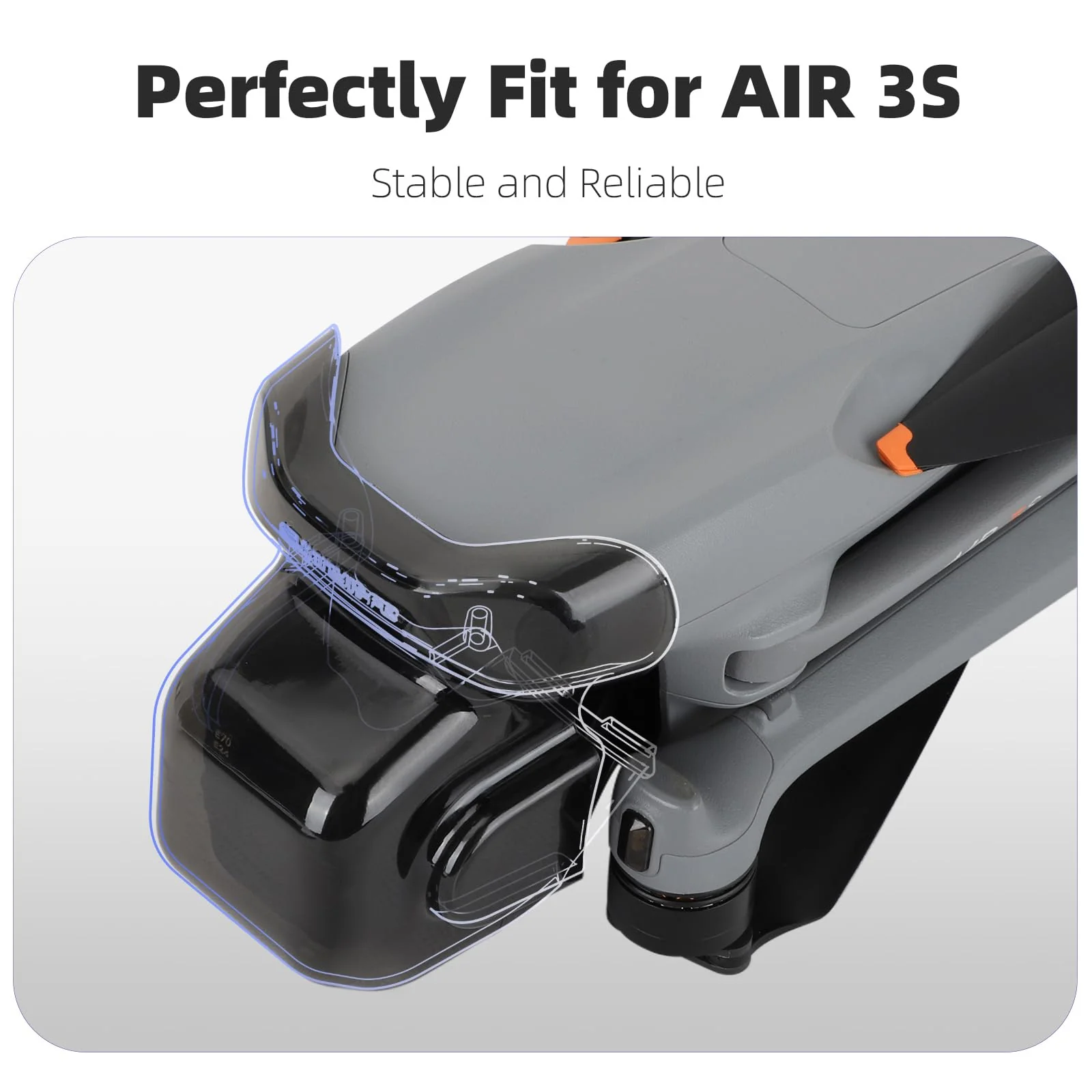 Air 3S Gimbal Protector, Camera Lens Cap Protective Lens Cover for DJI Air 3S Drone Accessories - Image 6