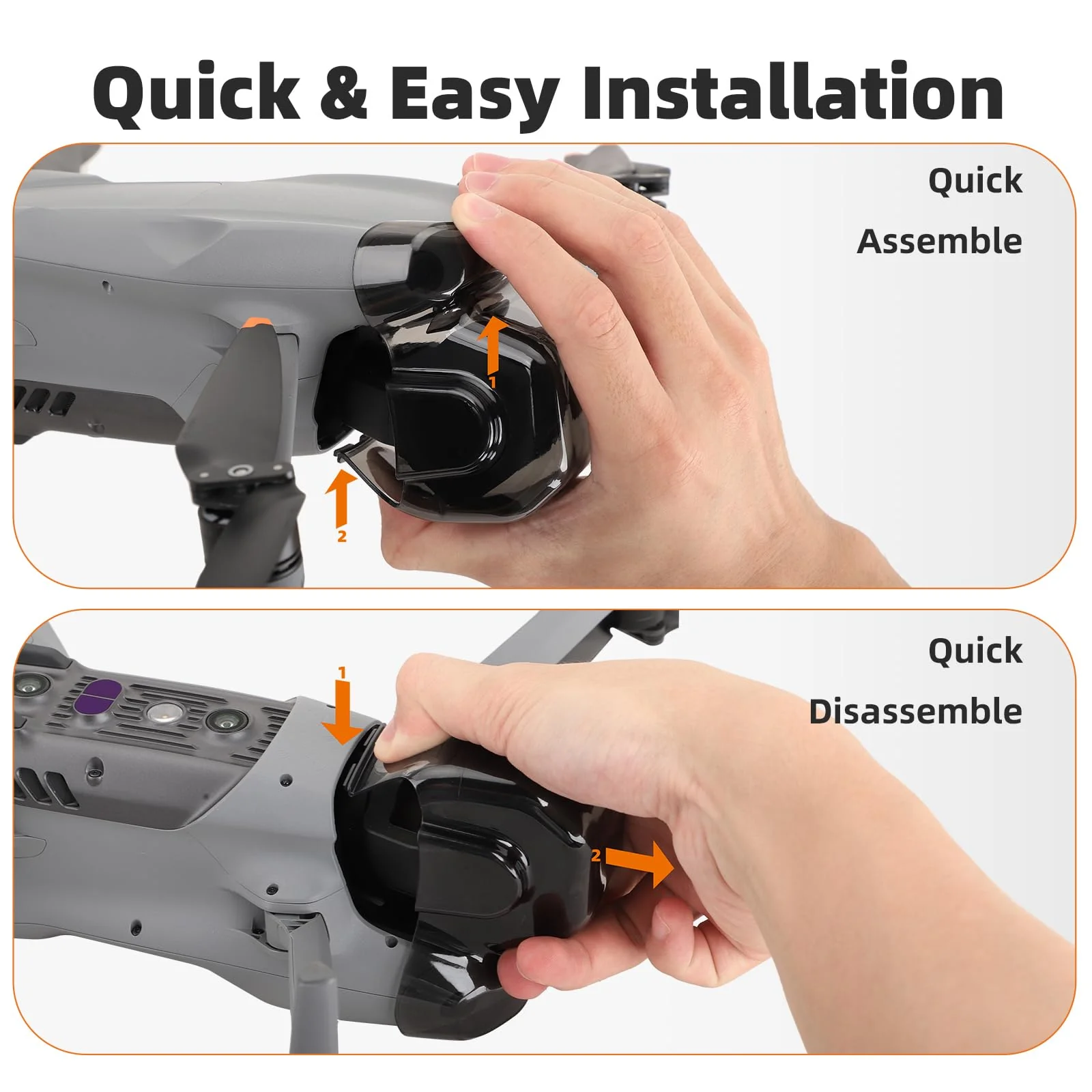 Air 3S Gimbal Protector, Camera Lens Cap Protective Lens Cover for DJI Air 3S Drone Accessories - Image 7