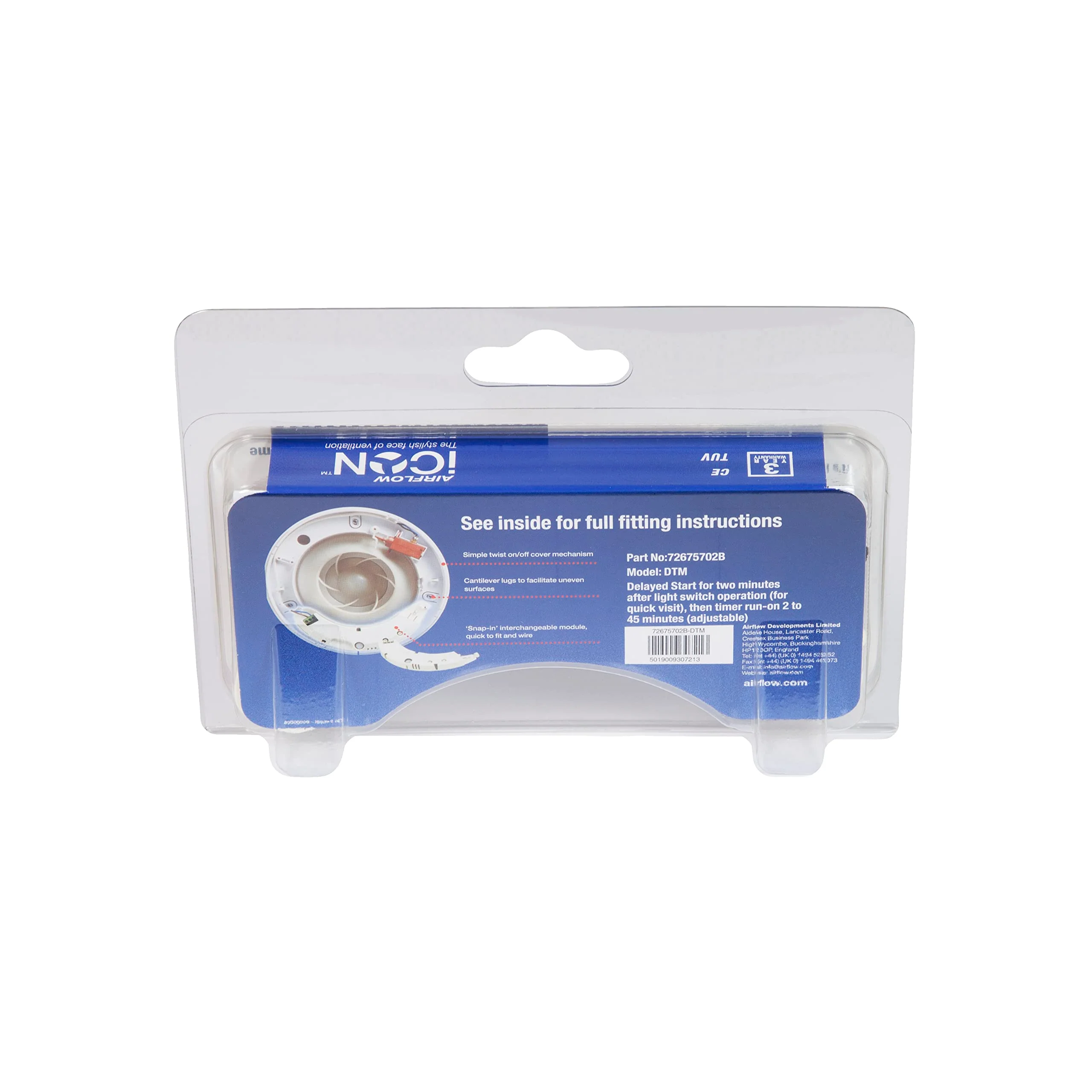Airflow DTM iCON Plug-in Timer & Delay Start Module for 240V Fan Timer/Delay Start - Image 3