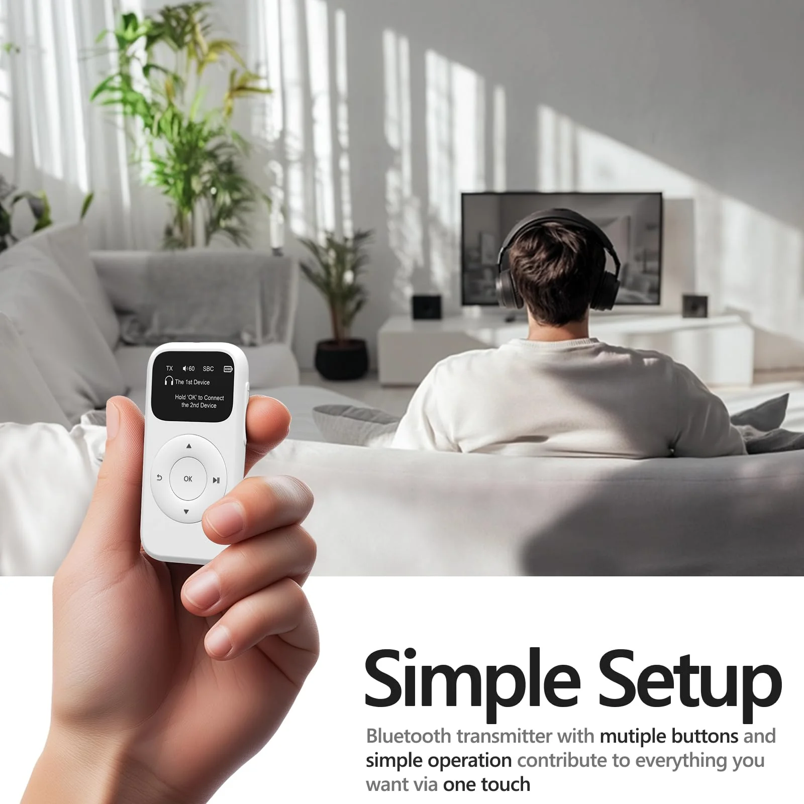 Airplane Bluetooth 5.3 Adapter, Bluetooth Transmitter for Headphones with aptX Low Latency, Dual Link, 3.5mm Audio Wireless Transceiver Perfect for Airline, Flights, Aeroplane, Travel, TV - Image 4