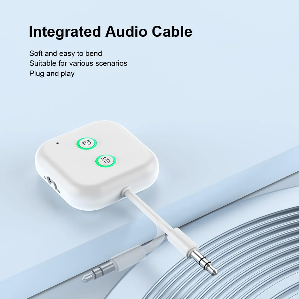 Airplane Bluetooth 5.3 Audio Transmitter Receiver,Supports 2 AirPods or Headphones with All 3.5mm Aux Jacks on Airplanes, Gym Equipment, TVs, & Gaming Consoles ZF-361 - Image 3