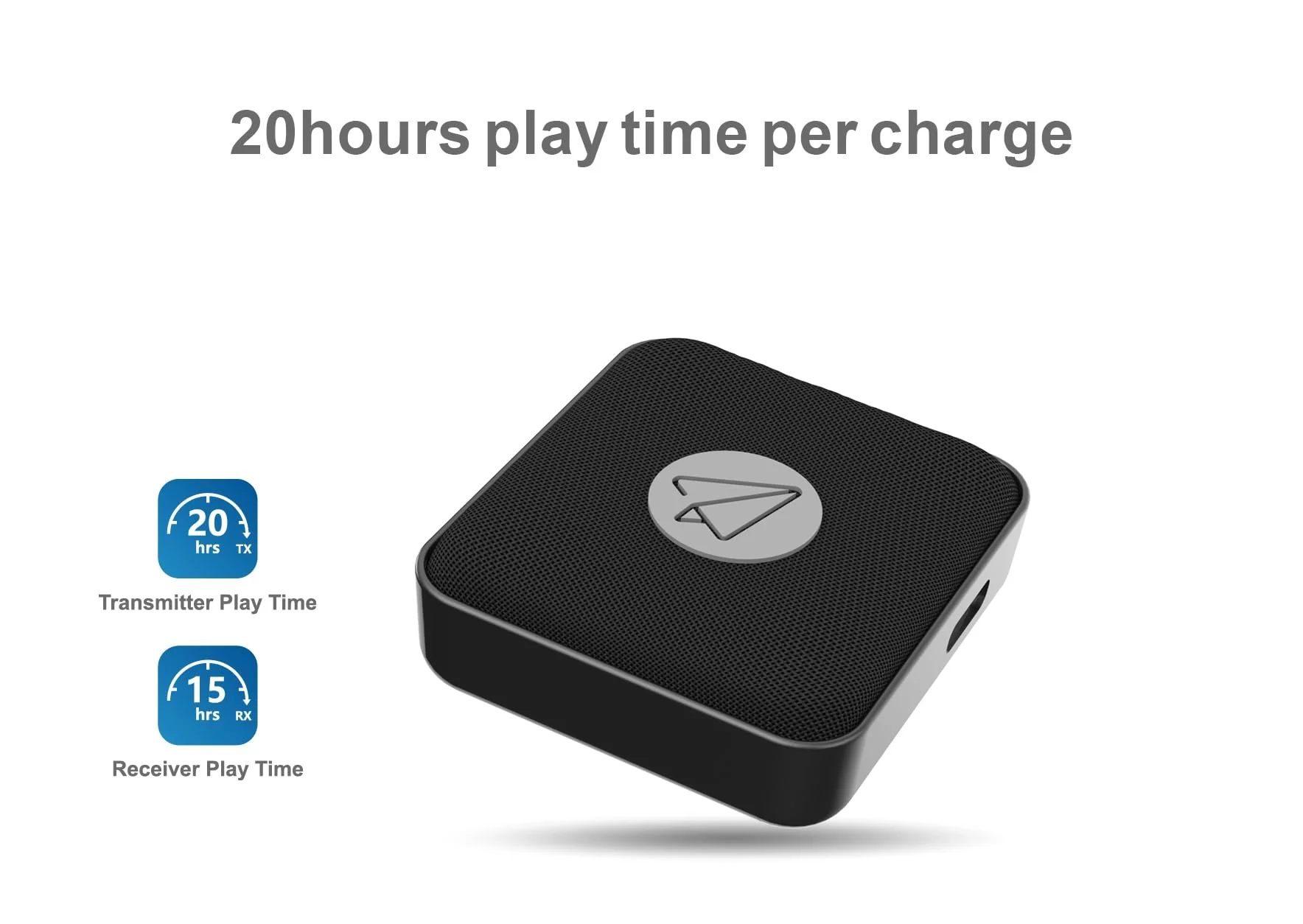 Airplane Bluetooth Adapter 2in1, Foldable 3.5mm AUX Jack for Different Airlines, 20h Play time, Transmitter to 2 Airpods/Headphone, Receiver to Car/Home Stereo - Image 3
