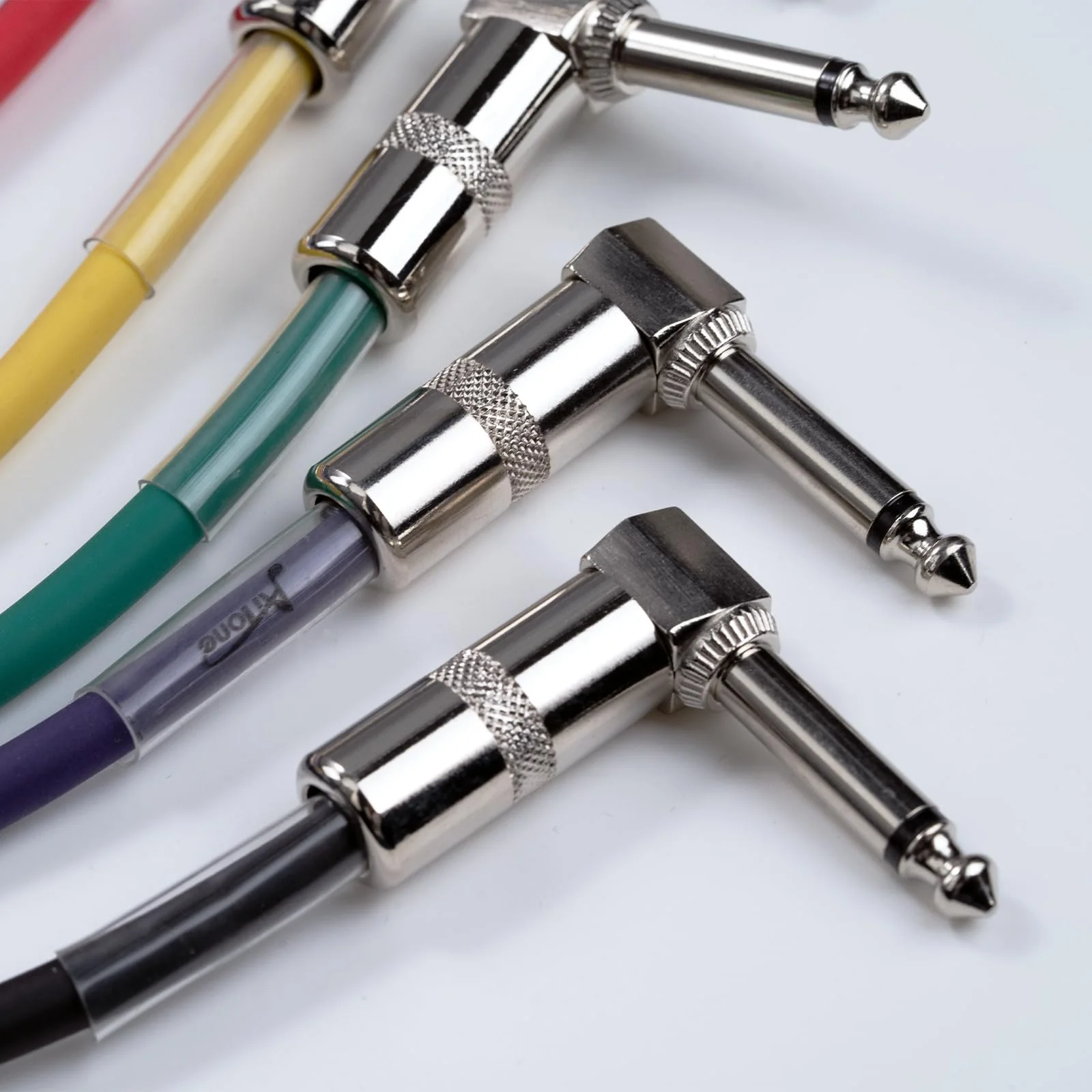 AITONE Patch Cables 6 Pack 1/4 Inch Patch Cords for Bass Guitar Effect Pedal 1.2ft (A-C05) - Image 2