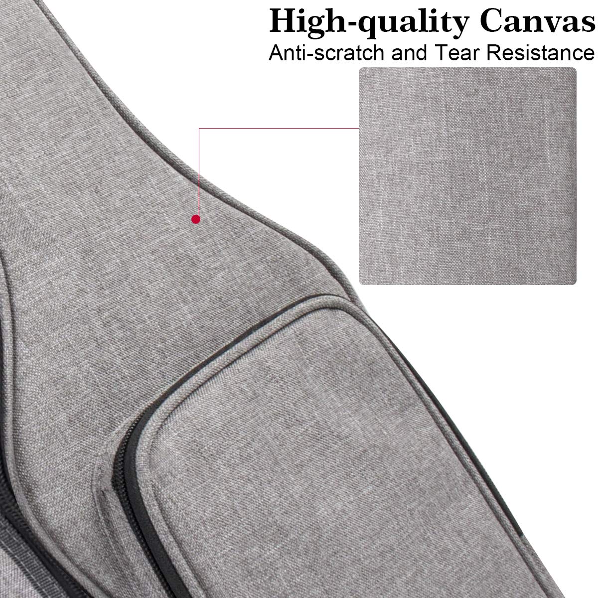 AKLOT 32 inch Gig Bag Carry Handle Case for 30＂ Baritone Ukulele 32" Bass Ukulele Guitalele 12MM Thick Padding with Humidifier 30"/32" Bag - Image 3