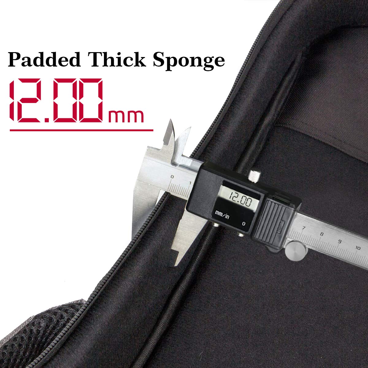AKLOT 32 inch Gig Bag Carry Handle Case for 30＂ Baritone Ukulele 32" Bass Ukulele Guitalele 12MM Thick Padding with Humidifier 30"/32" Bag - Image 5