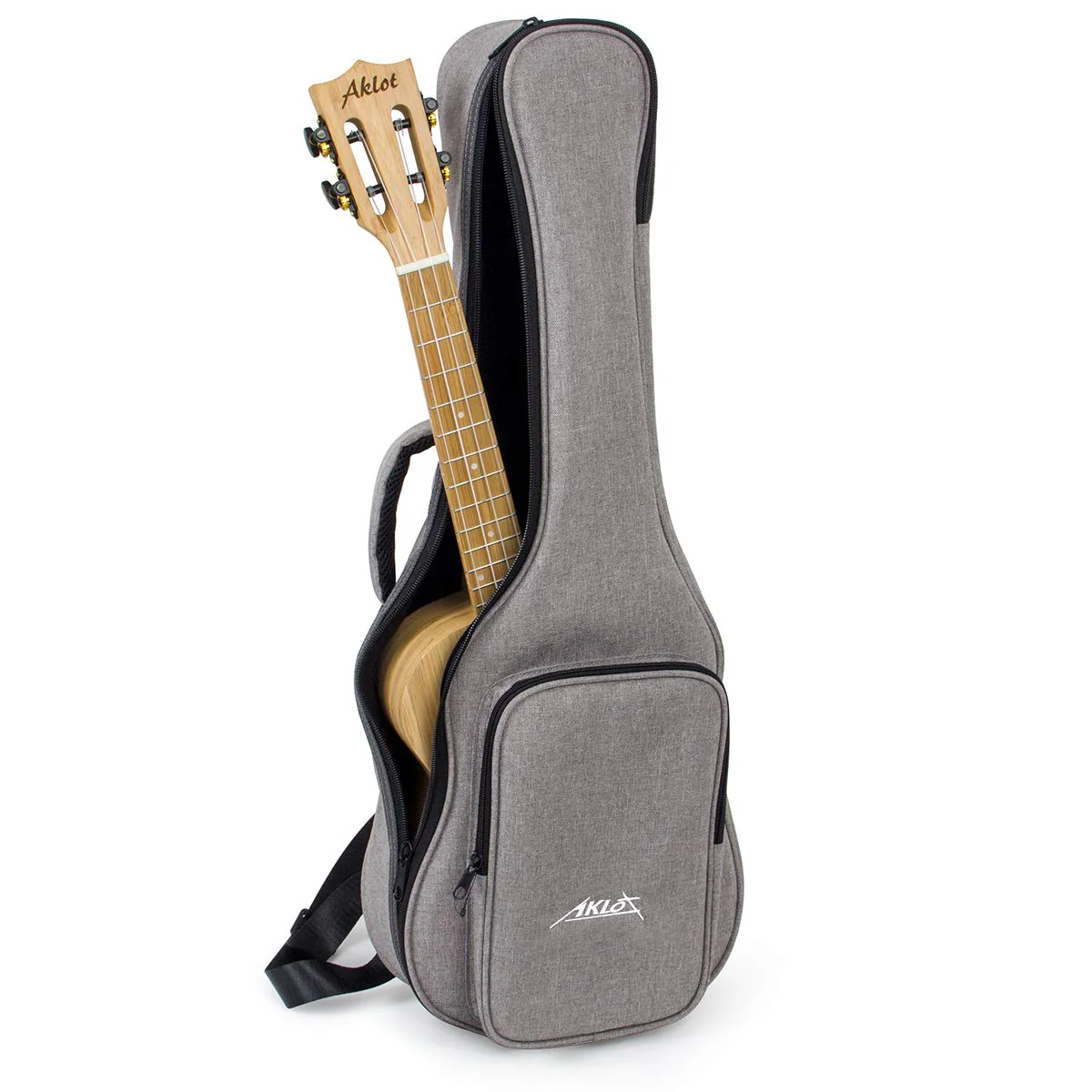AKLOT 32 inch Gig Bag Carry Handle Case for 30＂ Baritone Ukulele 32" Bass Ukulele Guitalele 12MM Thick Padding with Humidifier 30"/32" Bag - Image 8