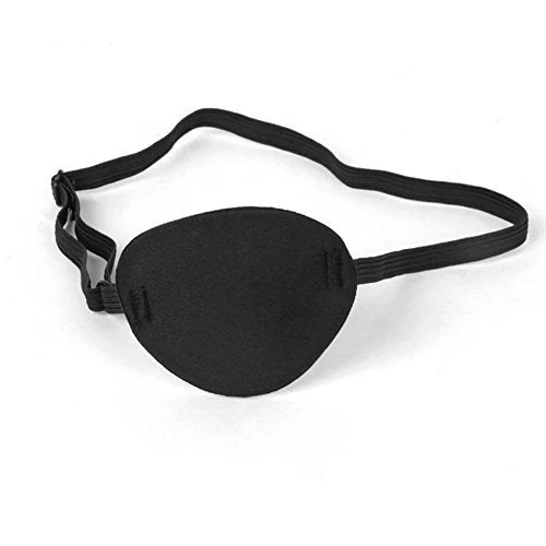 AKOAK 1 Pcs Adult Kid's Black Adjustable Soft and Comfortable Pirate Eye Patch Single Eye Mask for Amblyopia Lazy Eye - Image 2