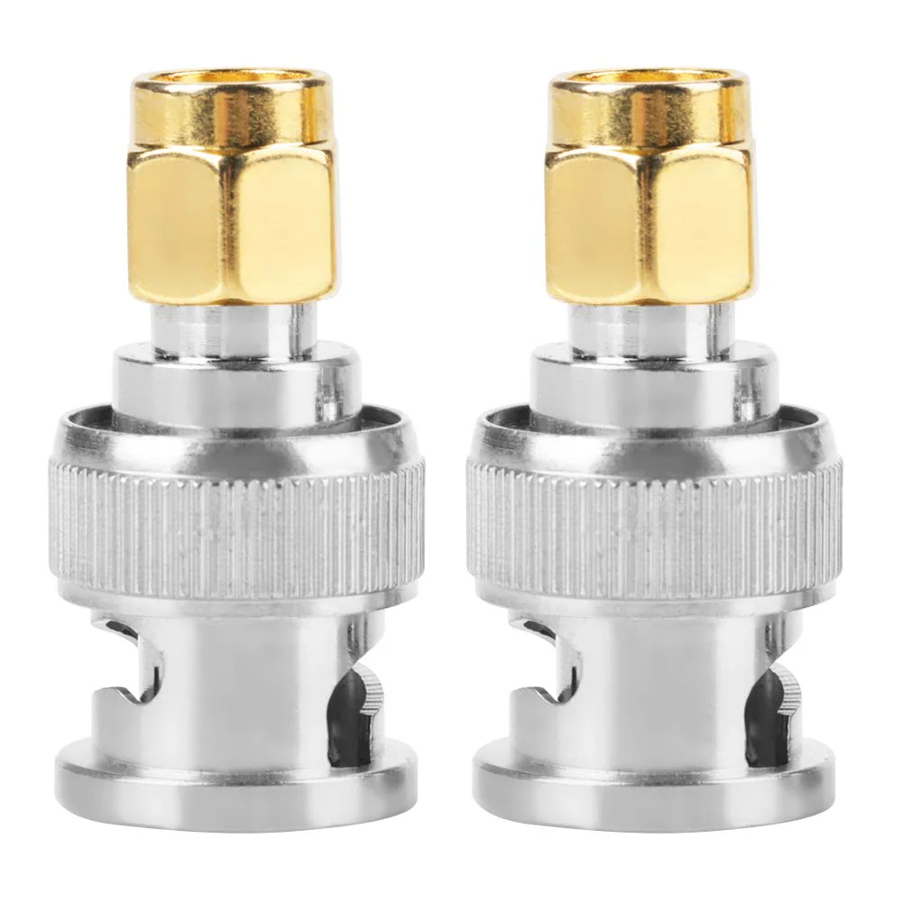 Akozon BNC Male to SMA Male Type Male Adapter Test Converter Pack of 2