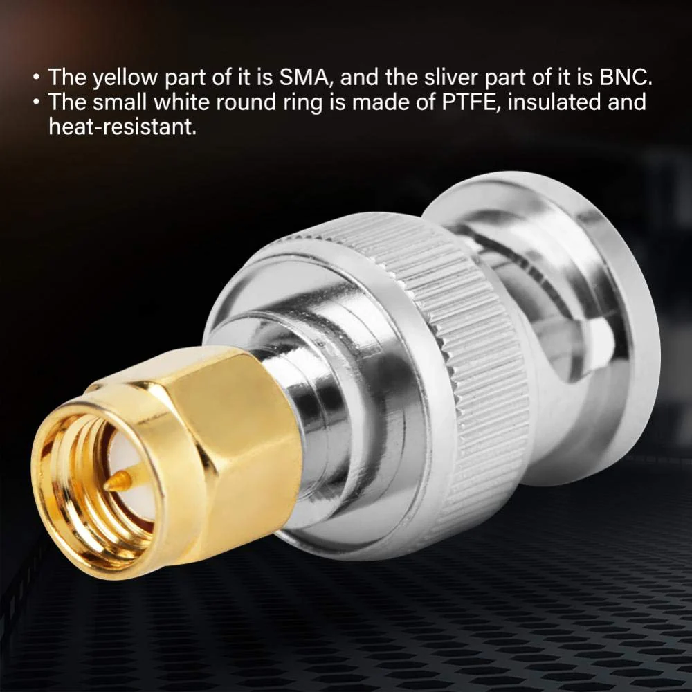 Akozon BNC Male to SMA Male Type Male Adapter Test Converter Pack of 2 - Image 5