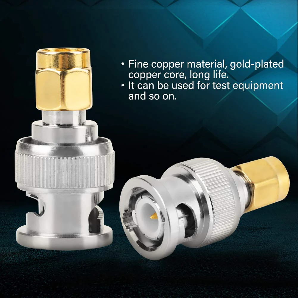 Akozon BNC Male to SMA Male Type Male Adapter Test Converter Pack of 2 - Image 6