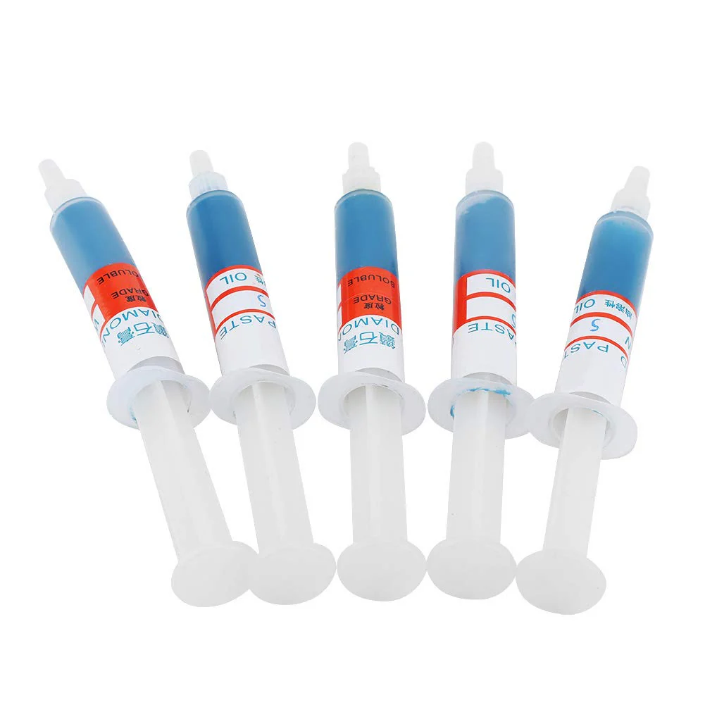 Akozon Diamond Grinding Paste 5 Pieces/Set Diamond Lapping Paste Polishing Paste Diamond Grinding Lapping Compound Compound Syringes (W5#2000) - Image 4