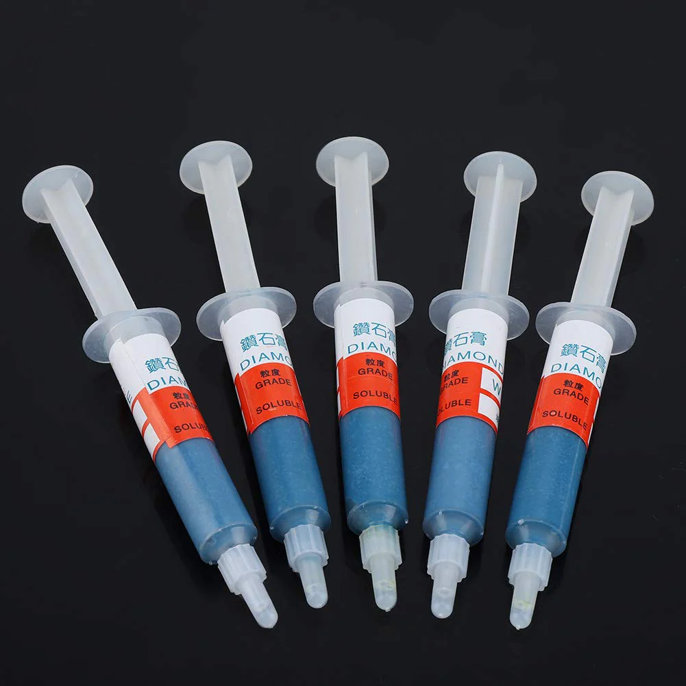Akozon Diamond Grinding Paste 5 Pieces/Set Diamond Lapping Paste Polishing Paste Diamond Grinding Lapping Compound Compound Syringes (W5#2000) - Image 8