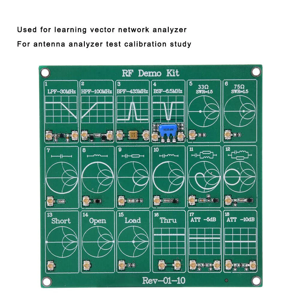 Akozon Frequency Test Board, Filter Damper RF Demo Kit NanoVNA RF Test Module Vector Network Analyzer Board Filter Damping Module - Image 2