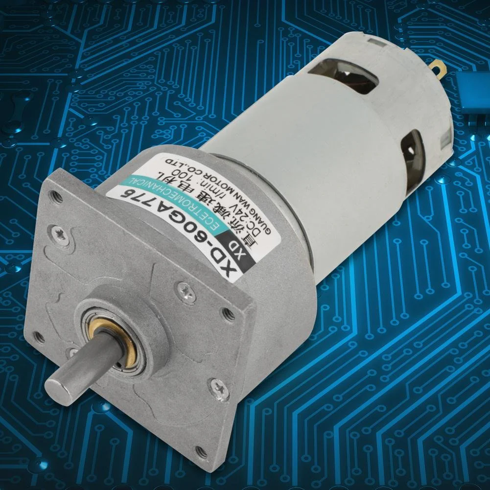 Akozon Gear Motor DC12V / 24V 35W Micro-DC Metal Gear Motor Speed Adjustable CW/CCW (24V 100rpm) 24 V 100 rpm - Image 2