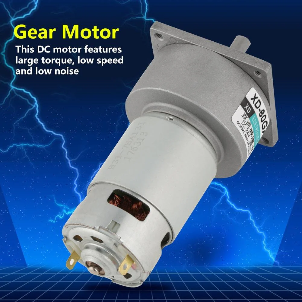 Akozon Gear Motor DC12V / 24V 35W Micro-DC Metal Gear Motor Speed Adjustable CW/CCW (24V 100rpm) 24 V 100 rpm - Image 3