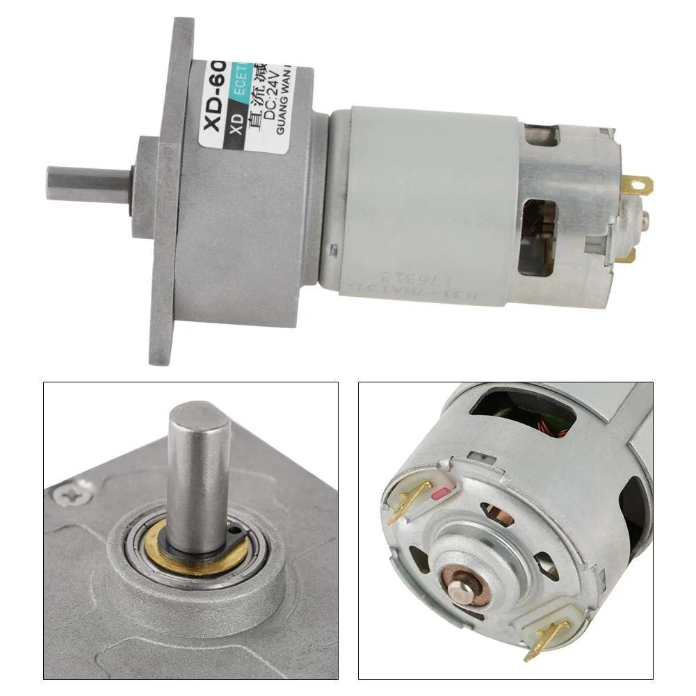 Akozon Gear Motor DC12V / 24V 35W Micro-DC Metal Gear Motor Speed Adjustable CW/CCW (24V 100rpm) 24 V 100 rpm - Image 6