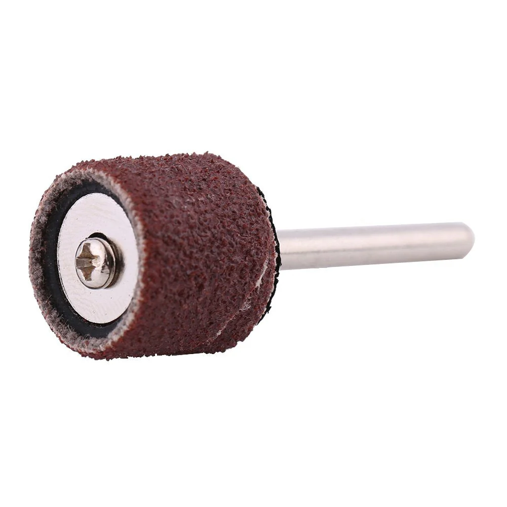 Akozon Sanding Cylinders, Pack of 100 Drum Grinding + 1 Piece Connecting Rod Mandrel for Rotary Drll Sandpaper Bands Spindle Sleeves Woodworking Polishing Kit 80/320/600 Grit (80#) 80# - Image 4