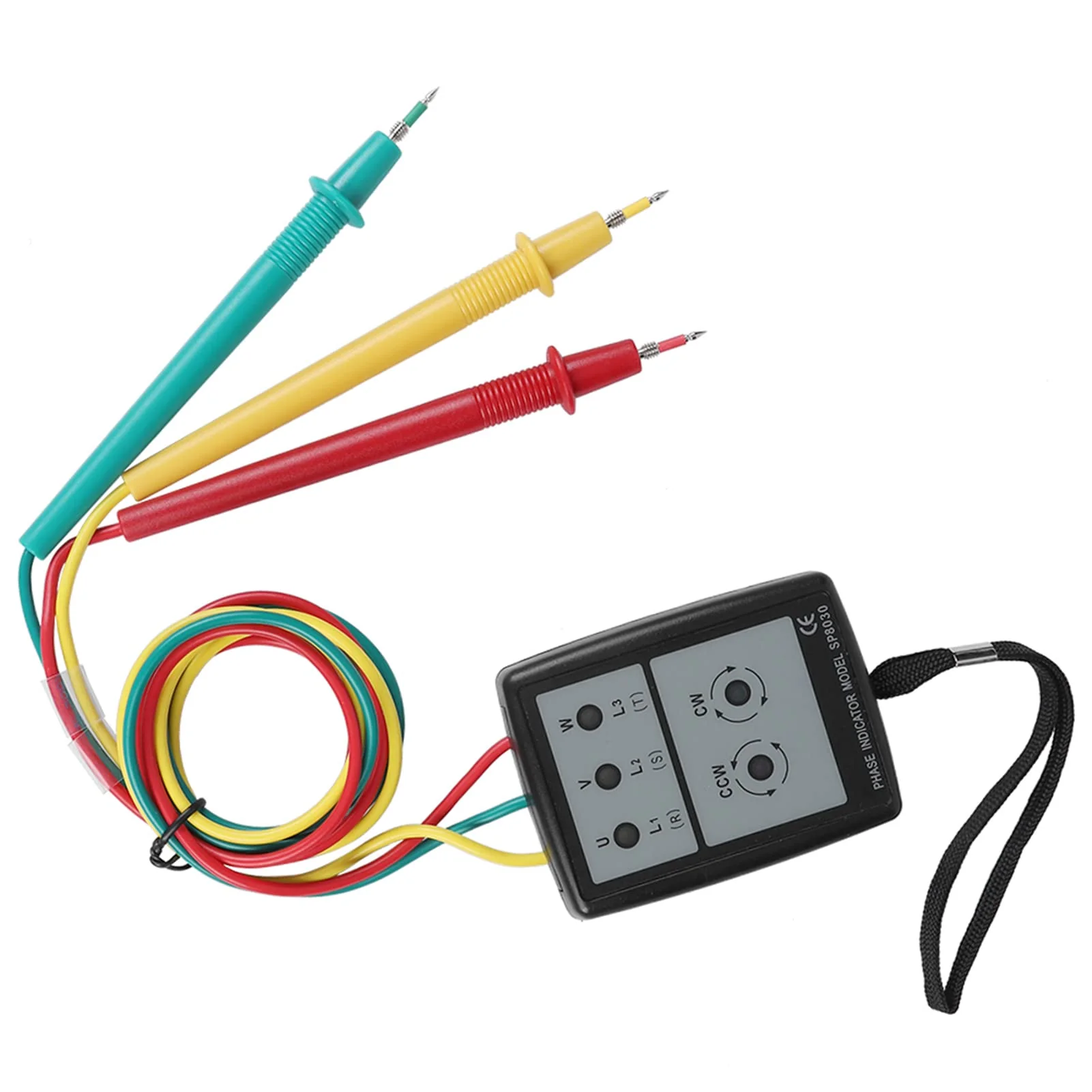 Akozon SP8030 Digital Phase Rotation Indicator LED Sequence Counter with Buzzer Display 3 Phase AC Voltage from 200 V to 480 V Tester - Image 9