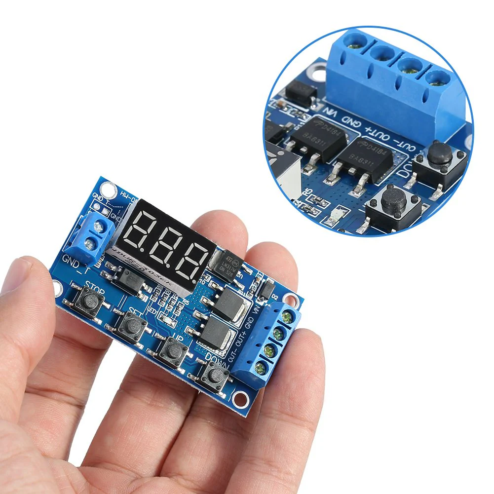Akozon Timer Module, DC 5V-36V Trigger Cycle Delay Timer Switch Turn On/Off Relay Module with LED Display - Image 6