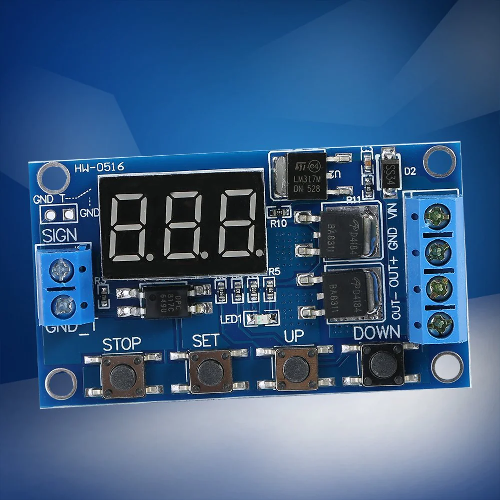 Akozon Timer Module, DC 5V-36V Trigger Cycle Delay Timer Switch Turn On/Off Relay Module with LED Display - Image 7