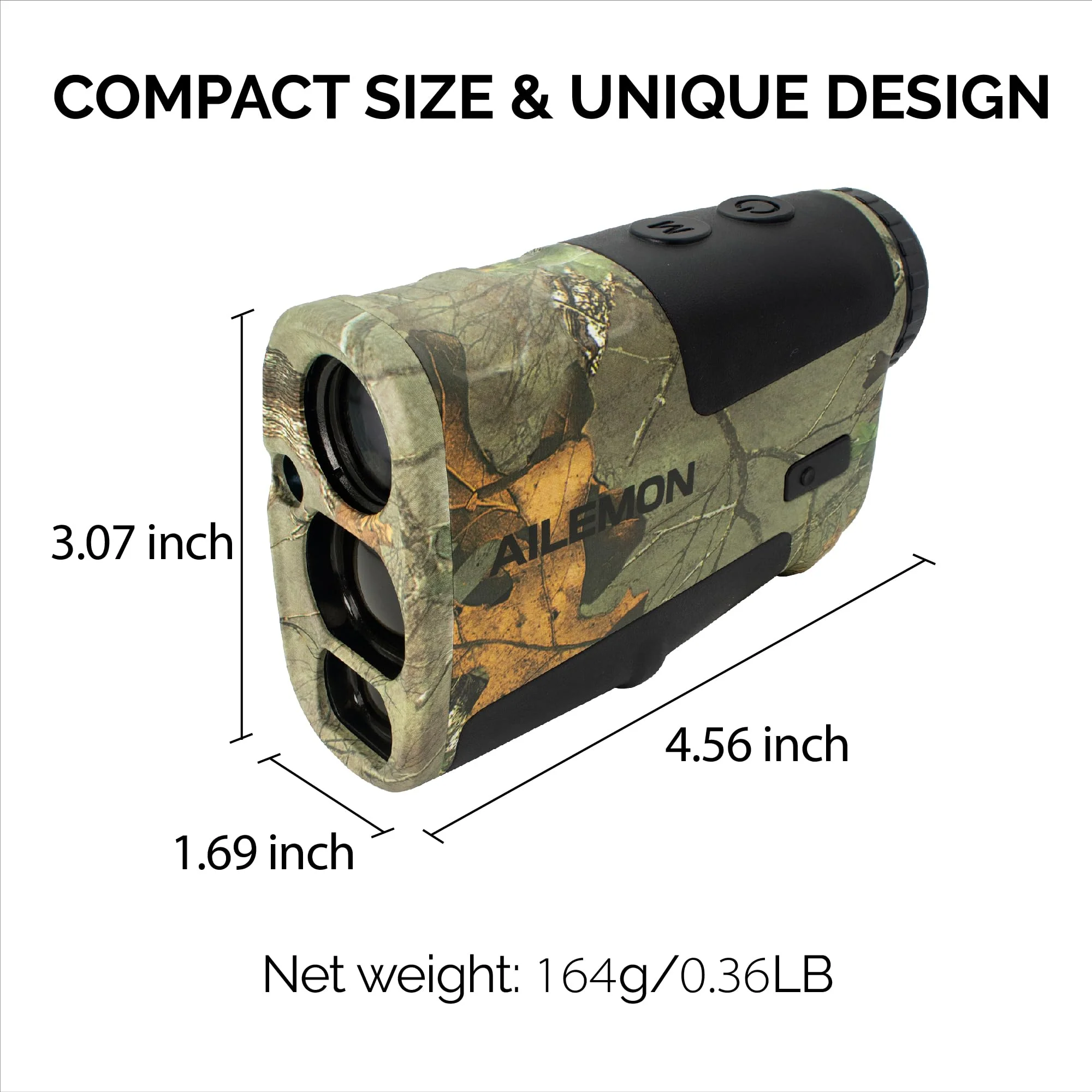 AL51 Rangefinder Hunting Laser Range Finder Camo 900 Yards Waterproof Archery Rangefinders Multi Functional Distance/Angle/Speed/Scan 6X Magnification - Image 6